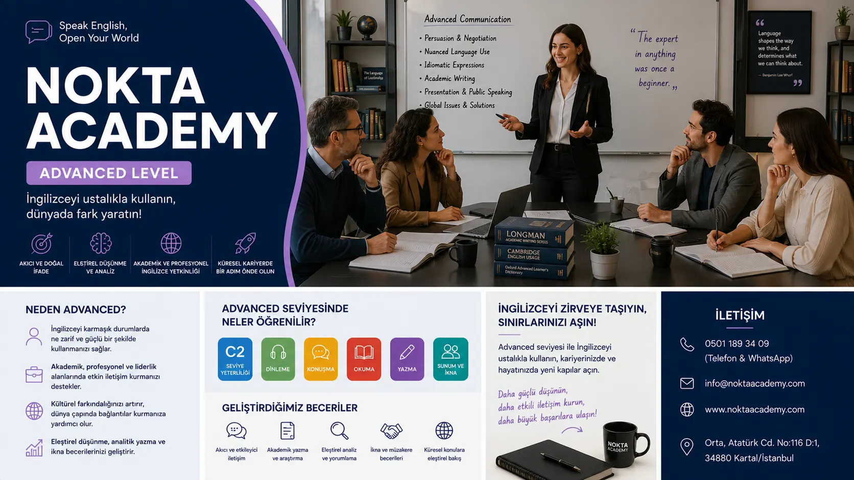 İstanbul Online İngilizce ve Yabancı Dil Kursu advanced level