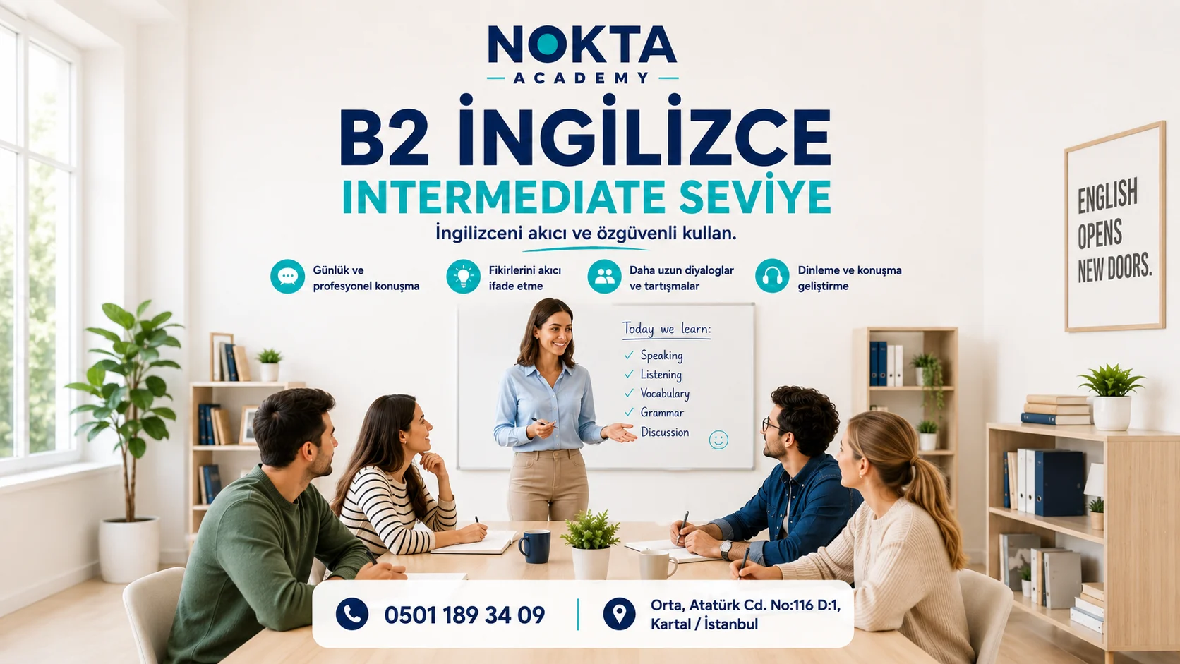 İstanbul Online İngilizce ve Yabancı Dil Kursu intermediate kurs istanbul kartal