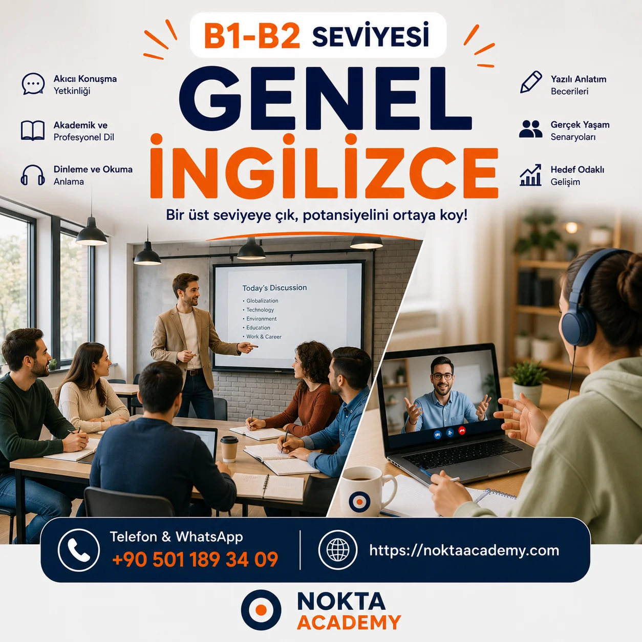 İstanbul Online İngilizce ve Yabancı Dil Kursu b1 b2 genelingilizce