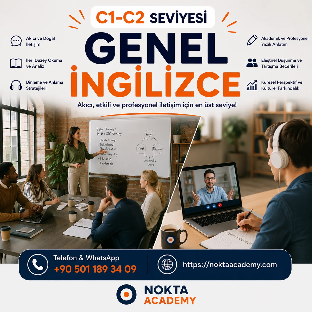 İstanbul Online İngilizce ve Yabancı Dil Kursu c1 c2 genelingilizce