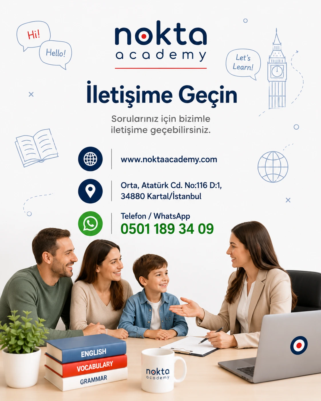 nokta-yabancidil-kursu-iletisim Yabancı Dil Kursu İngilizce İletişim Bilgileri