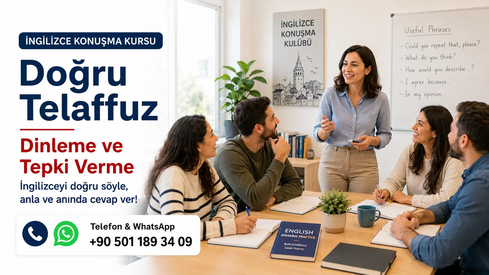 İstanbul Online İngilizce ve Yabancı Dil Kursu Dogru Telaffuz Dinleme ve Tepki Verme