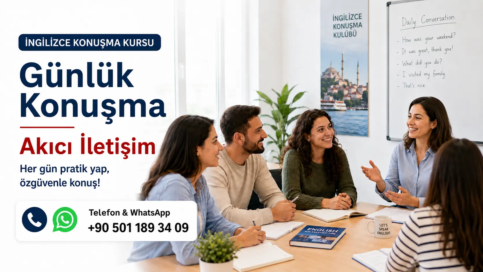 İstanbul Online İngilizce ve Yabancı Dil Kursu Gunluk Konusma Pratigi akici iletsiim