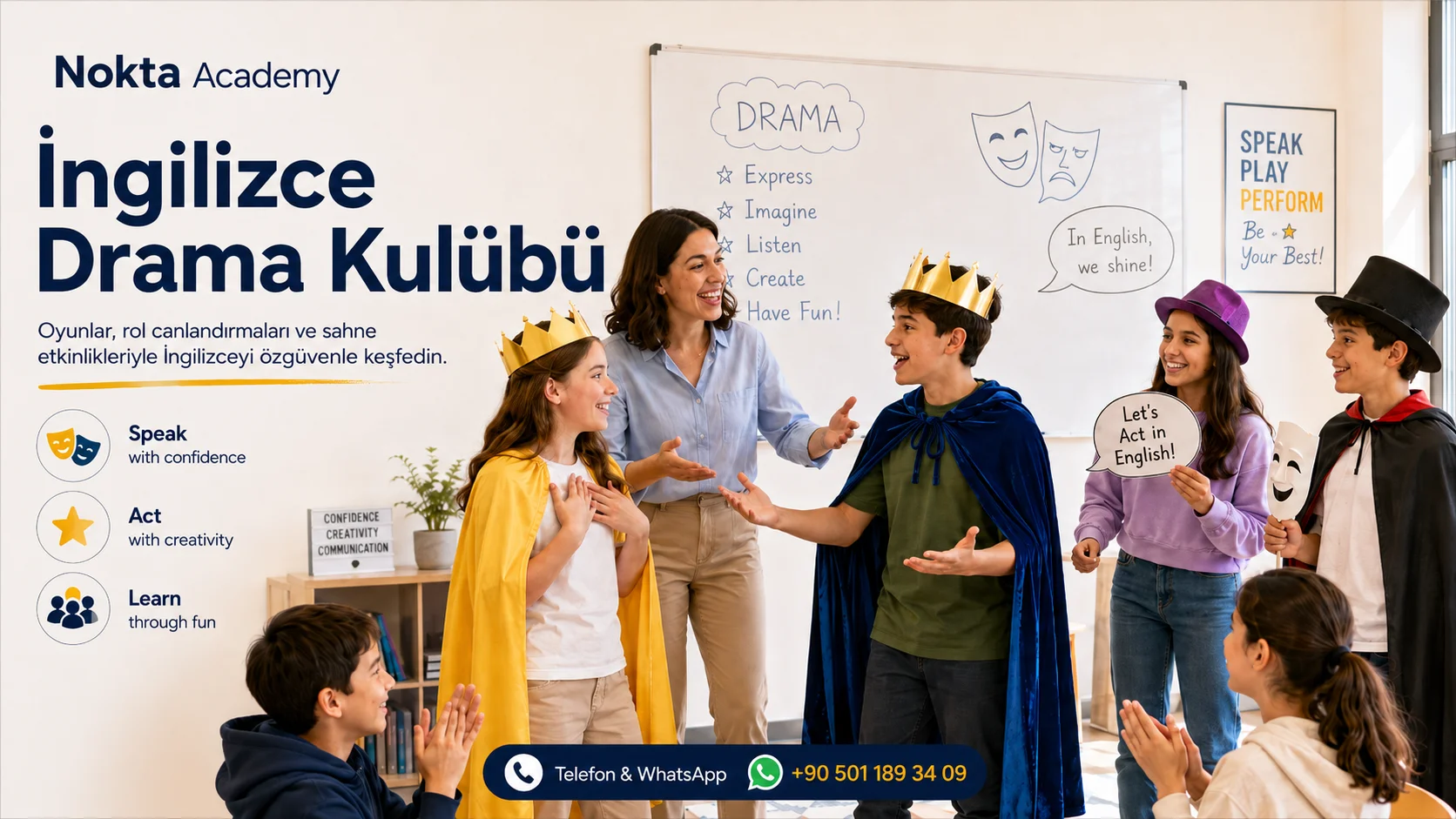 İstanbul Online İngilizce ve Yabancı Dil Kursu ingilizce drama kulubu ingilizce cocuk genc